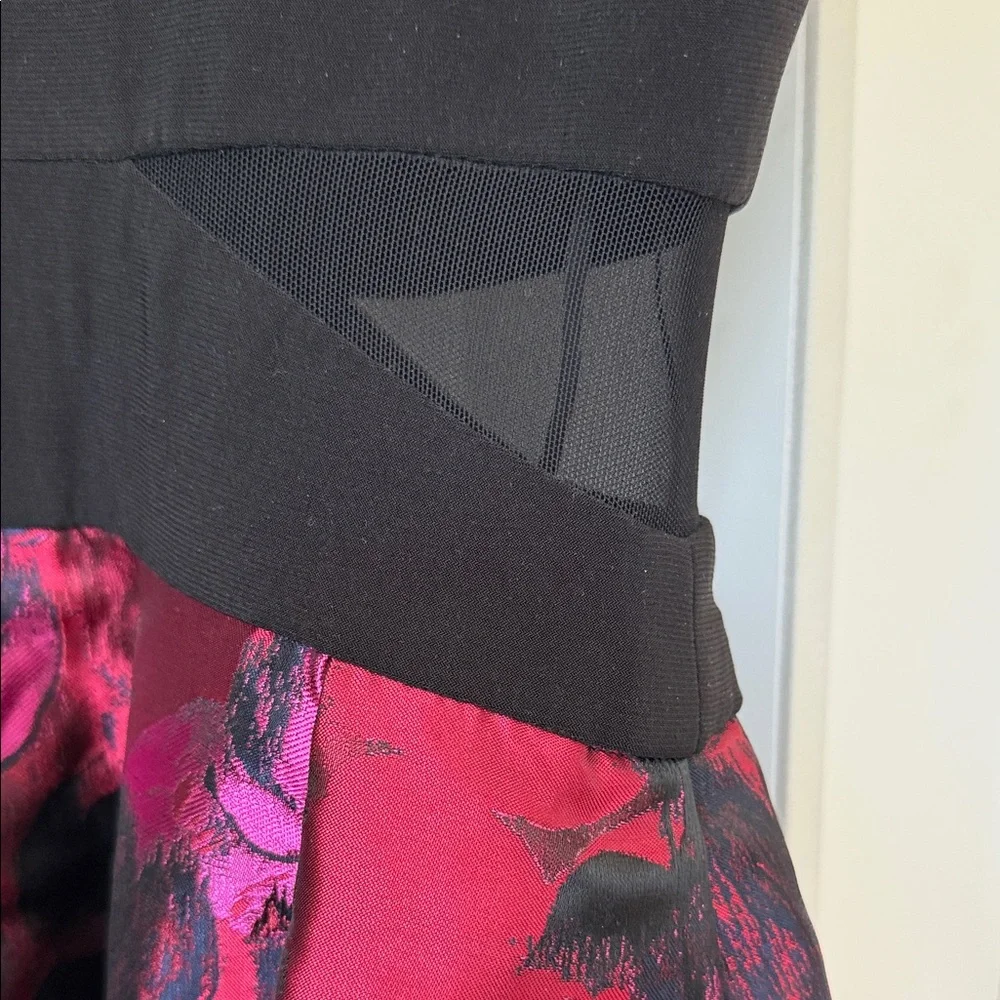 Xscape Black and Pink Floral Mini Dress - Picture 4 of 4